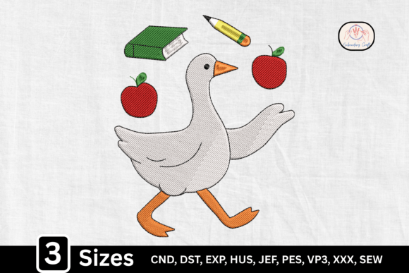 Cute School Teacher Goose: A Strategic Approach to Embroidery Branding and Classroom Identity