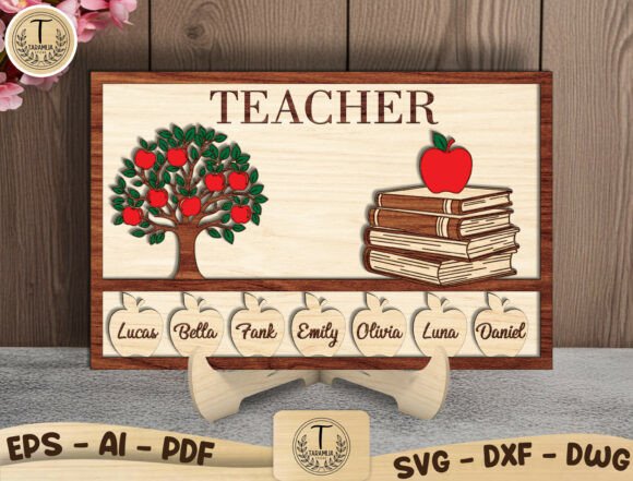Personalized Teacher Sign SVG