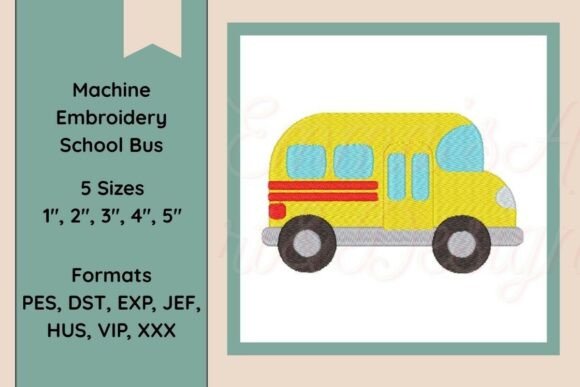 School Bus Embroidery