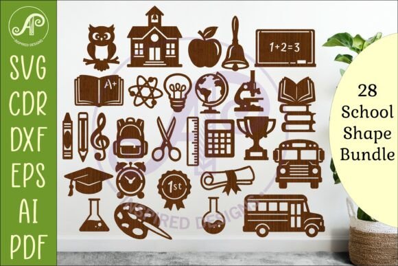 School Icons SVG Teacher Bundle