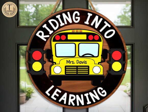 Transforming Classroom Entrances with a Personalized School Bus Door Sign Svg